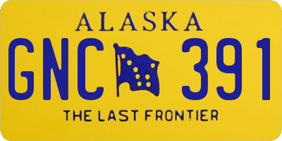 AK license plate GNC391