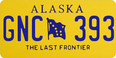 AK license plate GNC393