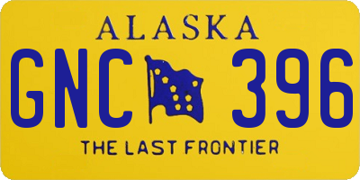 AK license plate GNC396