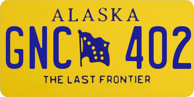 AK license plate GNC402