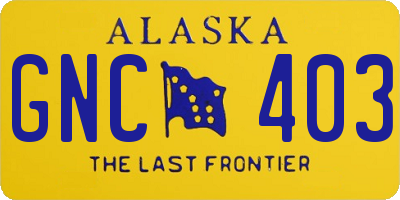 AK license plate GNC403