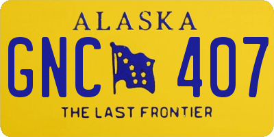 AK license plate GNC407