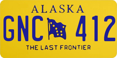 AK license plate GNC412