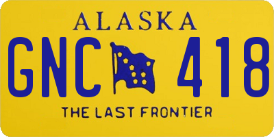AK license plate GNC418