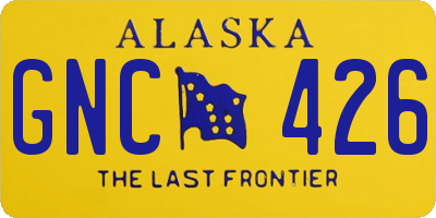 AK license plate GNC426