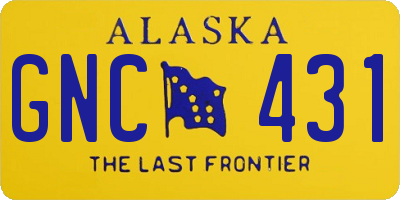AK license plate GNC431