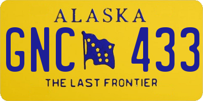 AK license plate GNC433