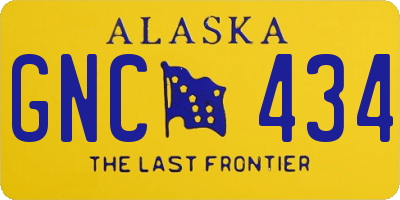 AK license plate GNC434