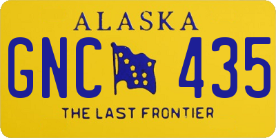 AK license plate GNC435