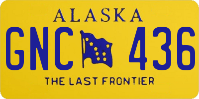 AK license plate GNC436