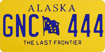 AK license plate GNC444