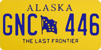 AK license plate GNC446