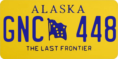 AK license plate GNC448