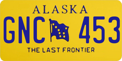 AK license plate GNC453