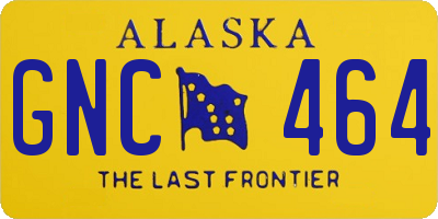 AK license plate GNC464