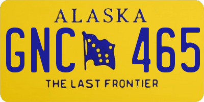 AK license plate GNC465