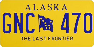 AK license plate GNC470