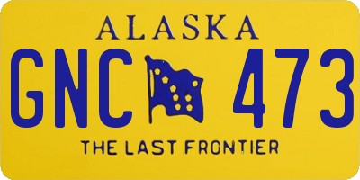 AK license plate GNC473