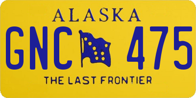 AK license plate GNC475