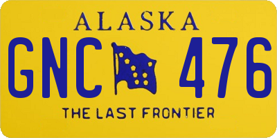 AK license plate GNC476