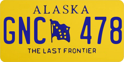 AK license plate GNC478