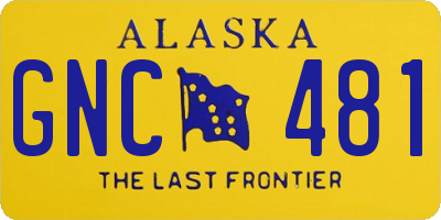 AK license plate GNC481