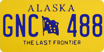 AK license plate GNC488