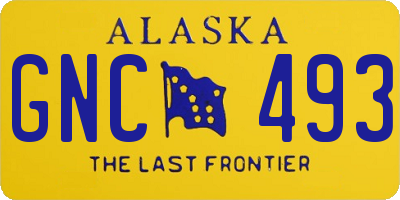 AK license plate GNC493