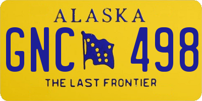 AK license plate GNC498