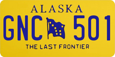 AK license plate GNC501
