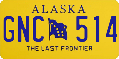 AK license plate GNC514