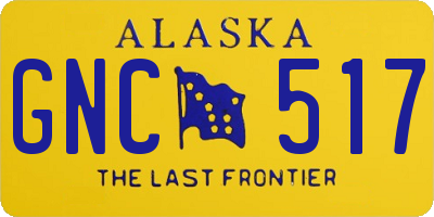 AK license plate GNC517