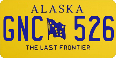 AK license plate GNC526