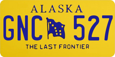 AK license plate GNC527