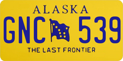 AK license plate GNC539