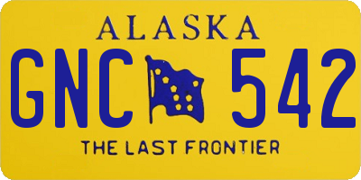 AK license plate GNC542