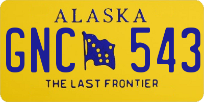 AK license plate GNC543
