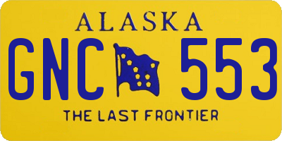 AK license plate GNC553