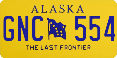 AK license plate GNC554