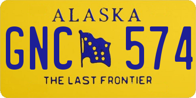 AK license plate GNC574