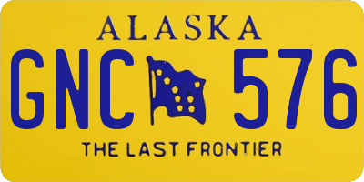 AK license plate GNC576
