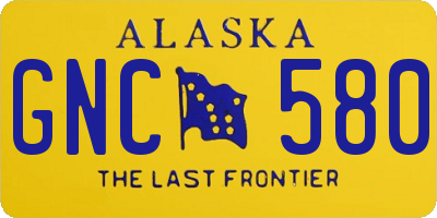 AK license plate GNC580