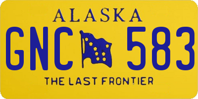 AK license plate GNC583