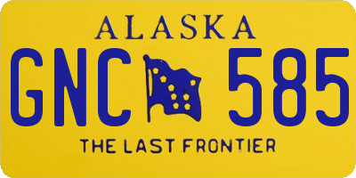 AK license plate GNC585