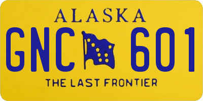 AK license plate GNC601