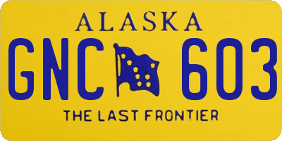 AK license plate GNC603