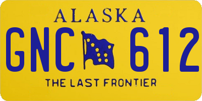 AK license plate GNC612