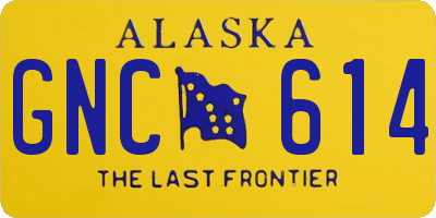 AK license plate GNC614