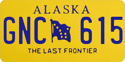 AK license plate GNC615