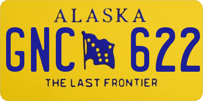 AK license plate GNC622